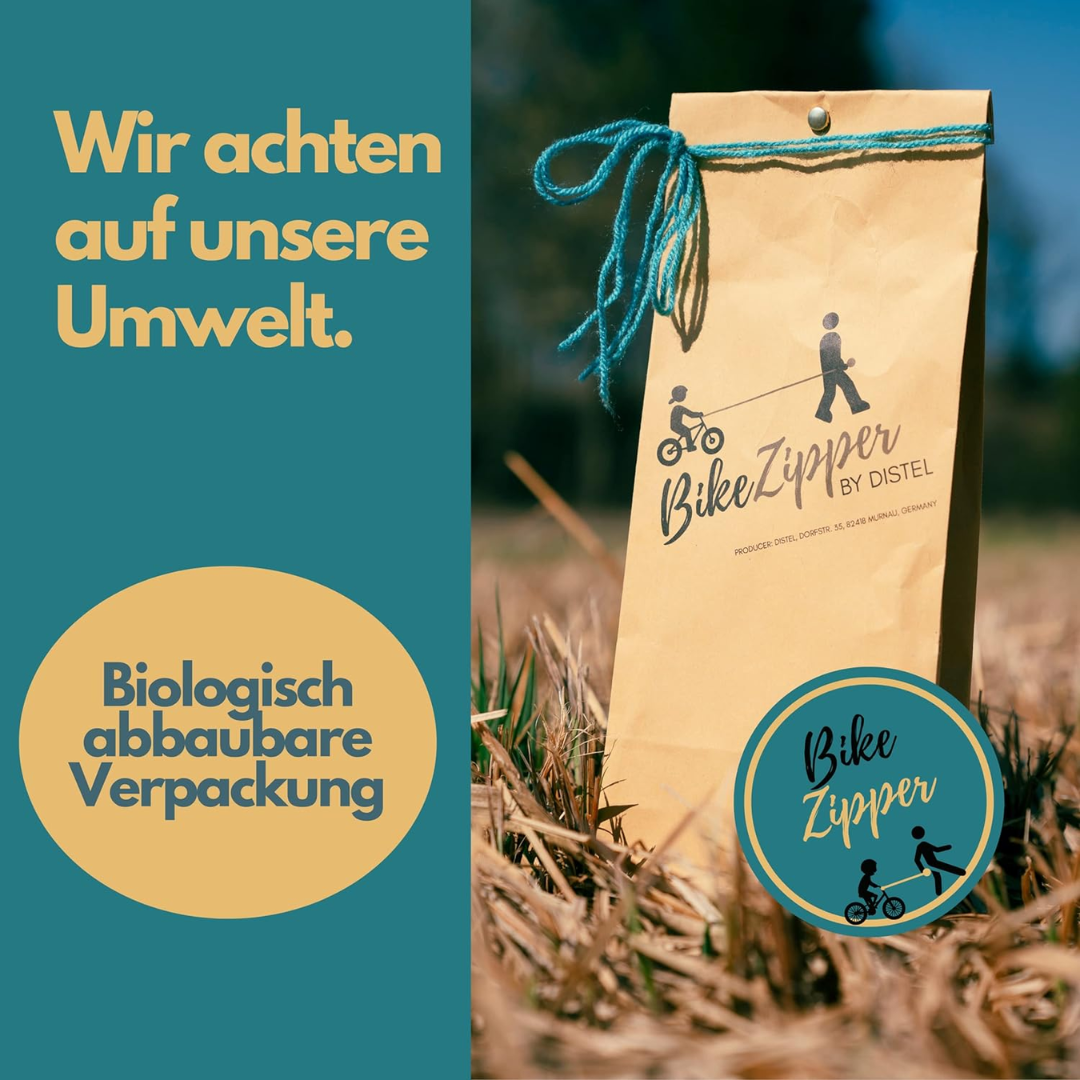 BikeZipper - das neue Abschleppseil fürs Kinderrad